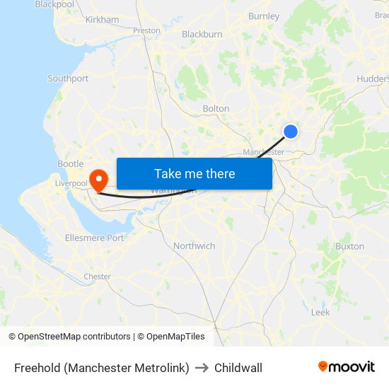 Freehold (Manchester Metrolink) to Childwall map