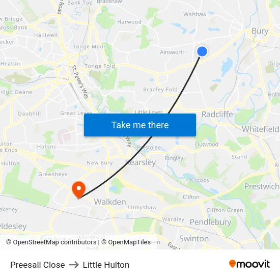 Preesall Close to Little Hulton map