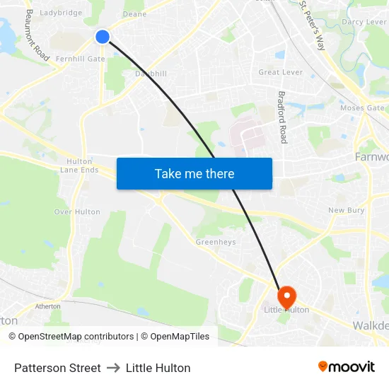 Patterson Street to Little Hulton map