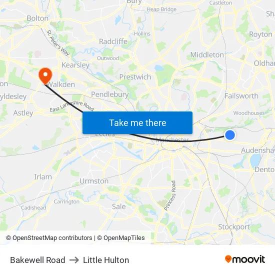 Bakewell Road to Little Hulton map