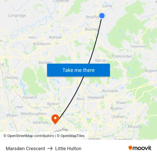 Marsden Crescent to Little Hulton map