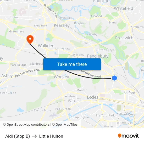 Height Roundabout to Little Hulton map