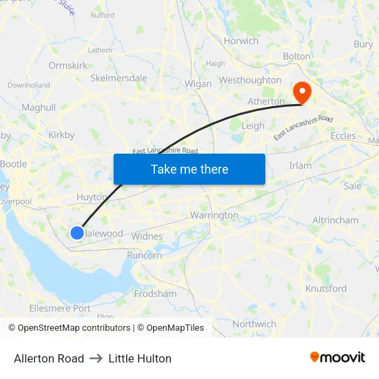 Allerton Road to Little Hulton map