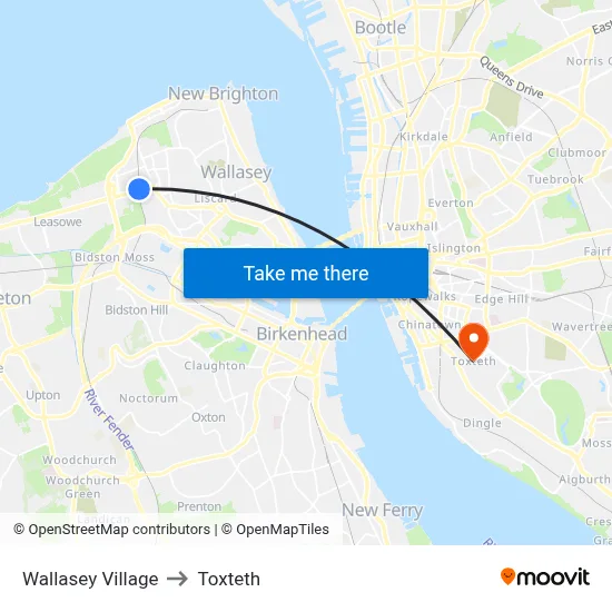 Wallasey Village to Toxteth map