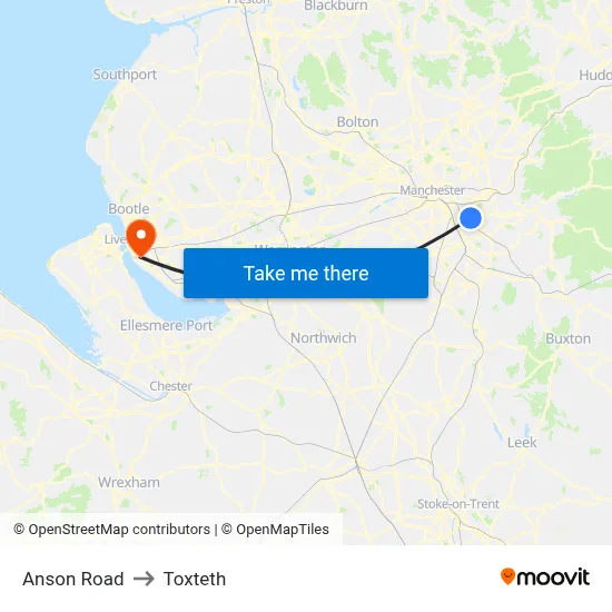 Anson Road to Toxteth map
