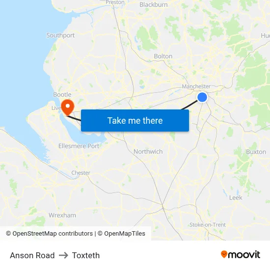 Anson Road to Toxteth map