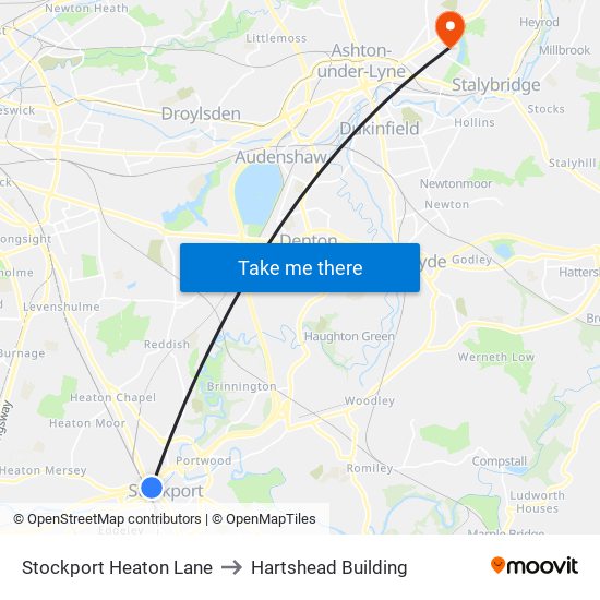 Stockport Heaton Lane to Hartshead Building map