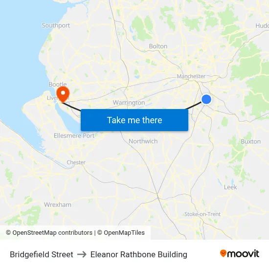 Bridgefield Street to Eleanor Rathbone Building map