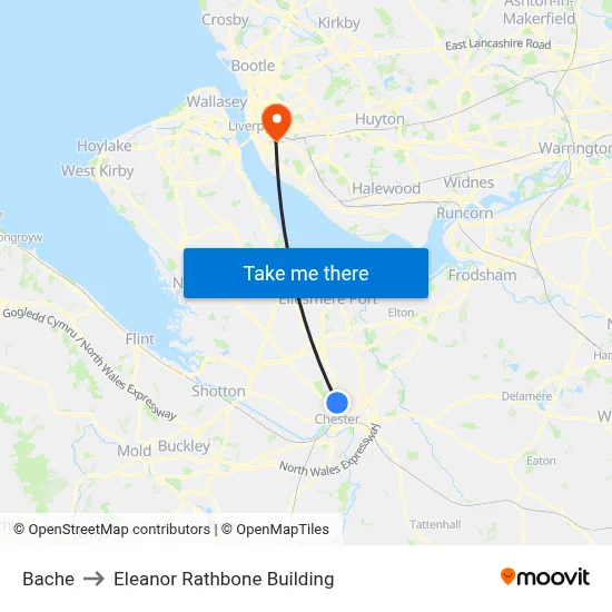 Bache to Eleanor Rathbone Building map