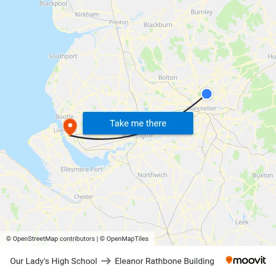 Our Lady's High School to Eleanor Rathbone Building map