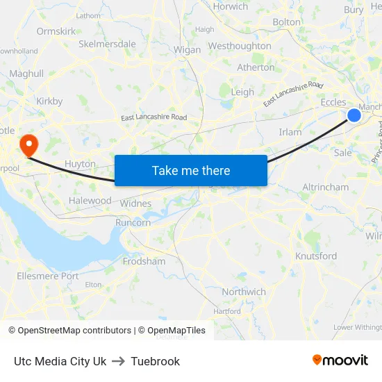 Utc Media City Uk to Tuebrook map