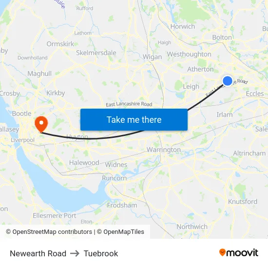 Newearth Road to Tuebrook map