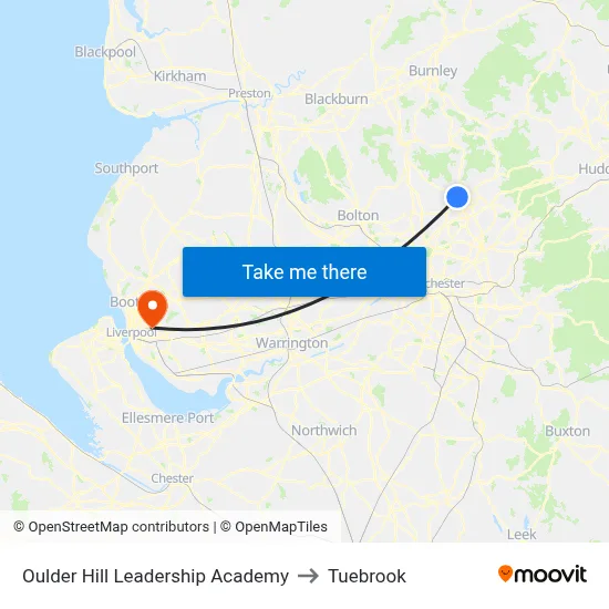 Oulder Hill Leadership Academy to Tuebrook map