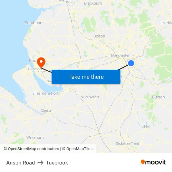 Anson Road to Tuebrook map