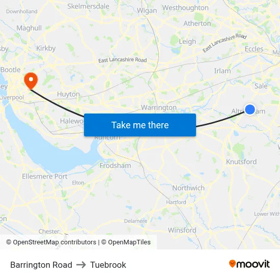 Barrington Road to Tuebrook map