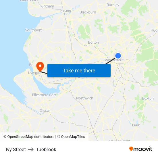 Ivy Street to Tuebrook map