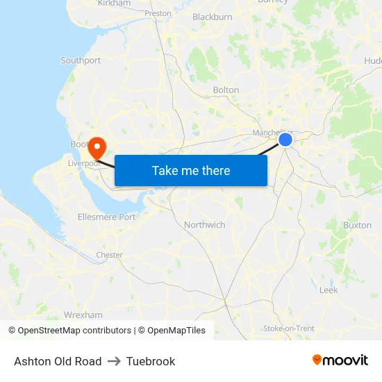 Ashton Old Road to Tuebrook map