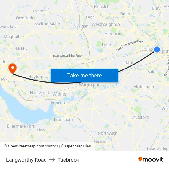 Langworthy Road to Tuebrook map