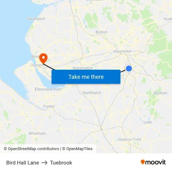 Bird Hall Lane to Tuebrook map