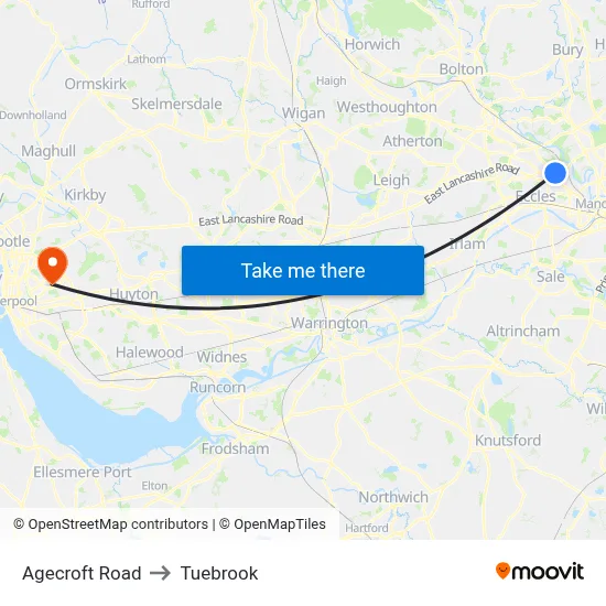 Agecroft Road to Tuebrook map