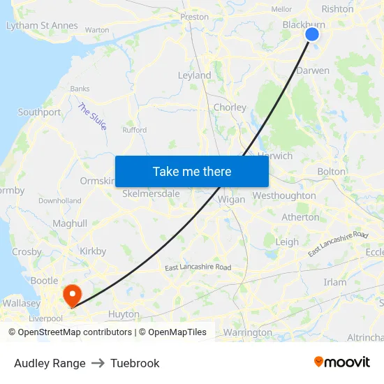 Audley Range to Tuebrook map