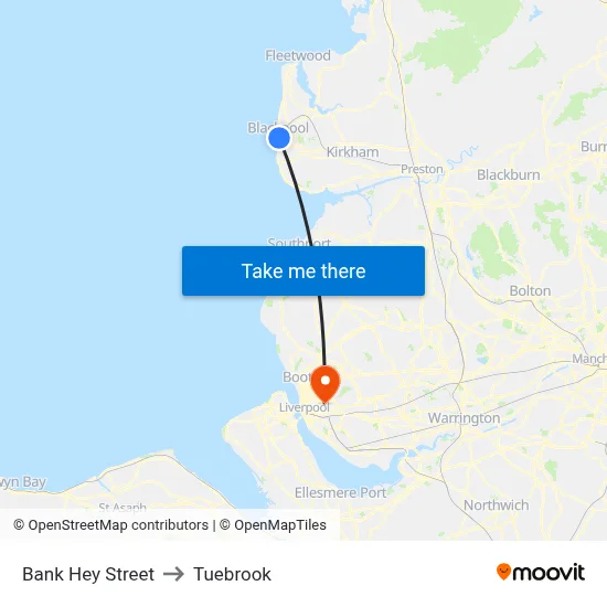 Bank Hey Street to Tuebrook map