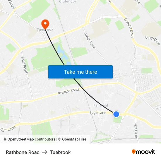 Rathbone Road to Tuebrook map