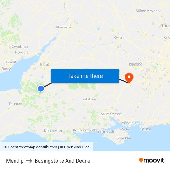 Mendip to Basingstoke And Deane map