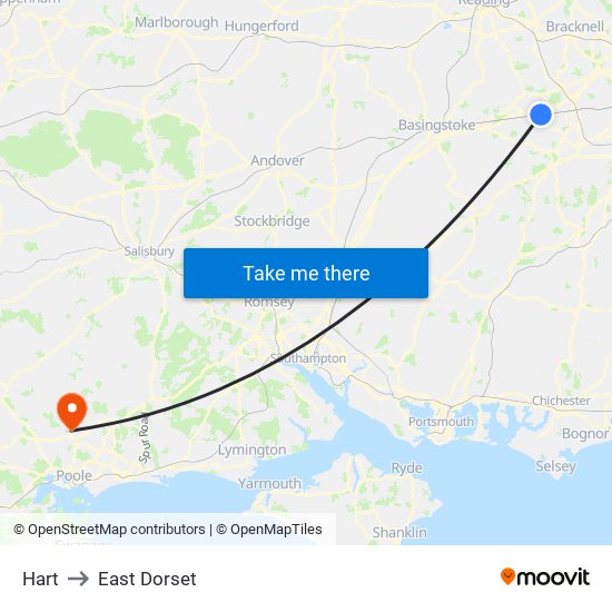 Hart to East Dorset map