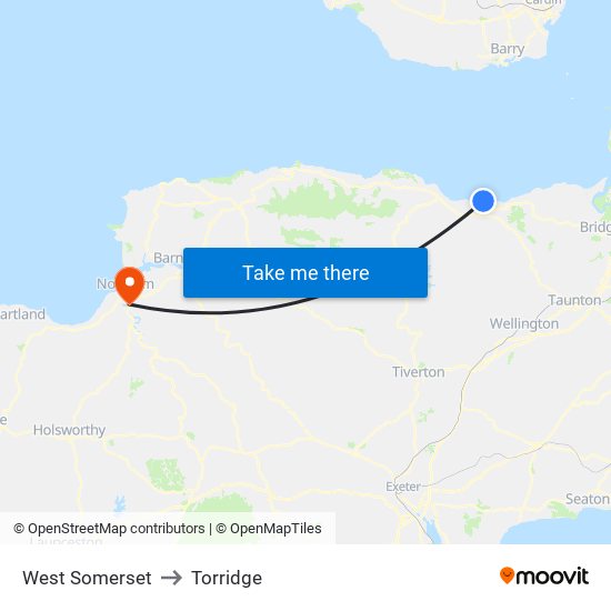 West Somerset to Torridge map