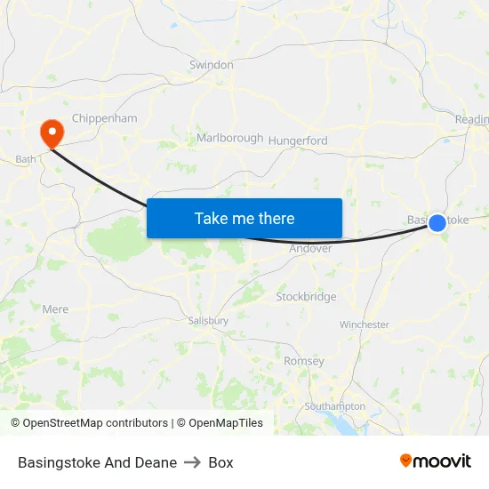 Basingstoke And Deane to Box map