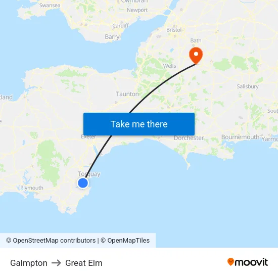 Galmpton to Great Elm map