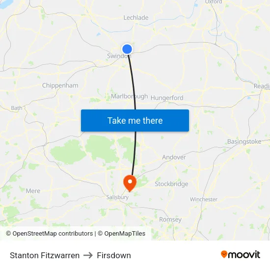 Stanton Fitzwarren to Firsdown map