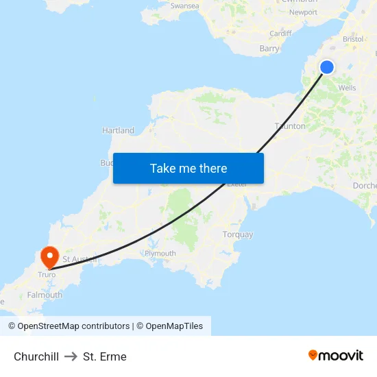 Churchill to St. Erme map