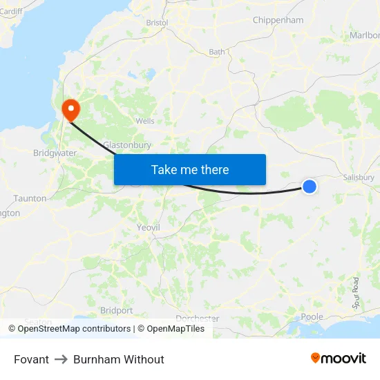 Fovant to Burnham Without map