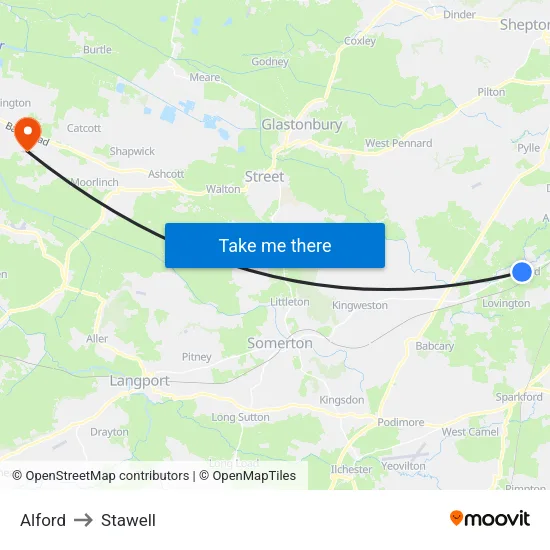 Alford to Stawell map