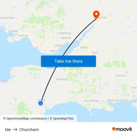 Ide to Churcham map