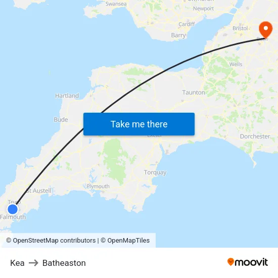 Kea to Batheaston map