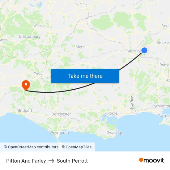 Pitton And Farley to South Perrott map