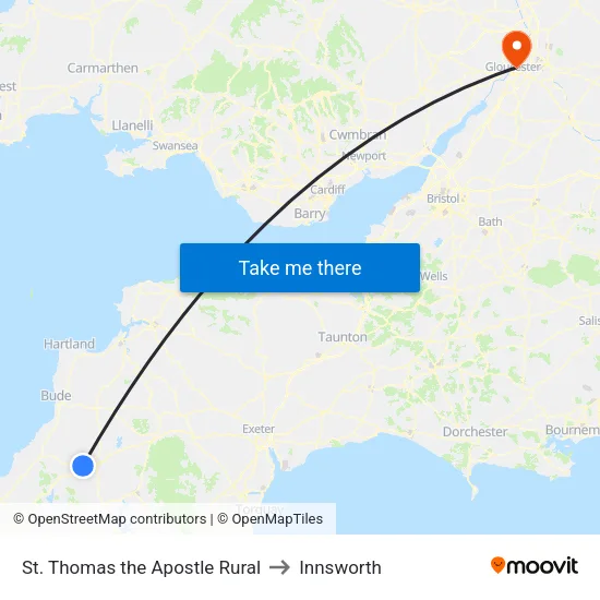 St. Thomas the Apostle Rural to Innsworth map
