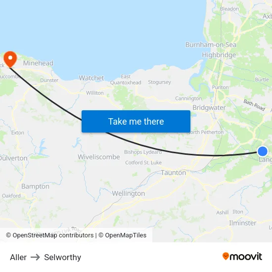 Aller to Selworthy map