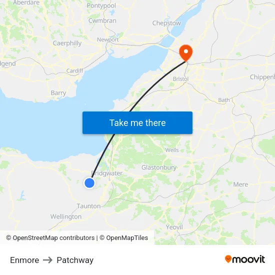 Enmore to Patchway map