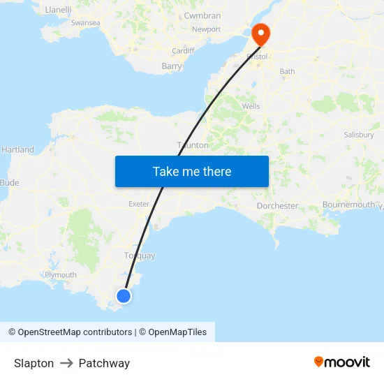 Slapton to Patchway map
