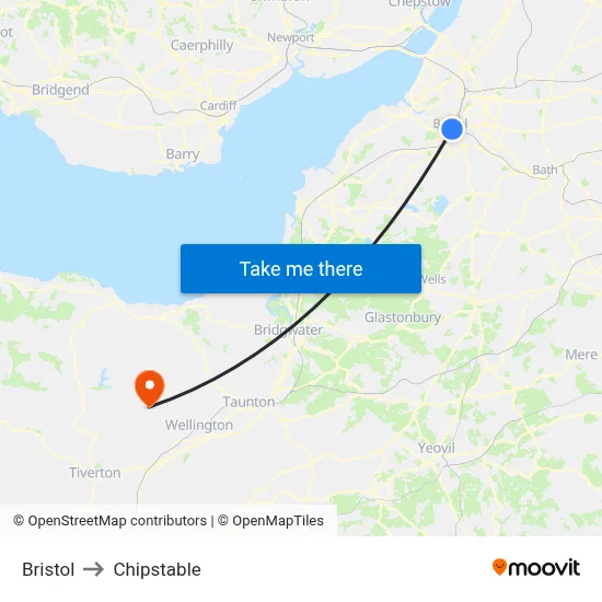 Bristol to Chipstable map
