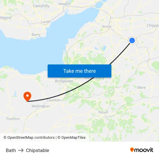 Bath to Chipstable map