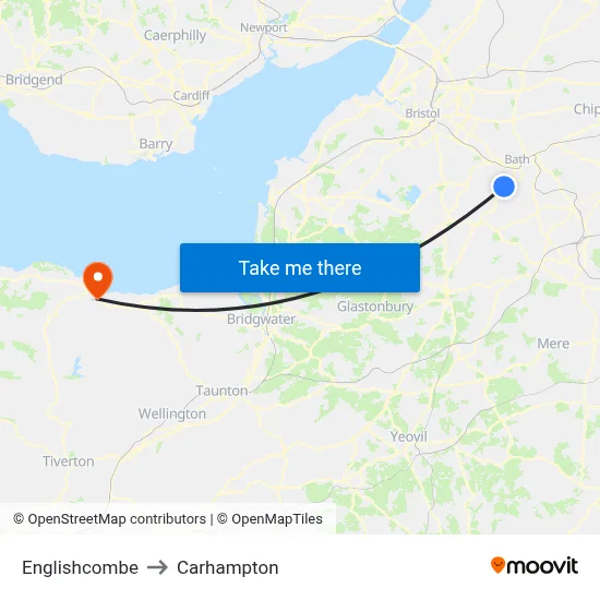 Englishcombe to Carhampton map