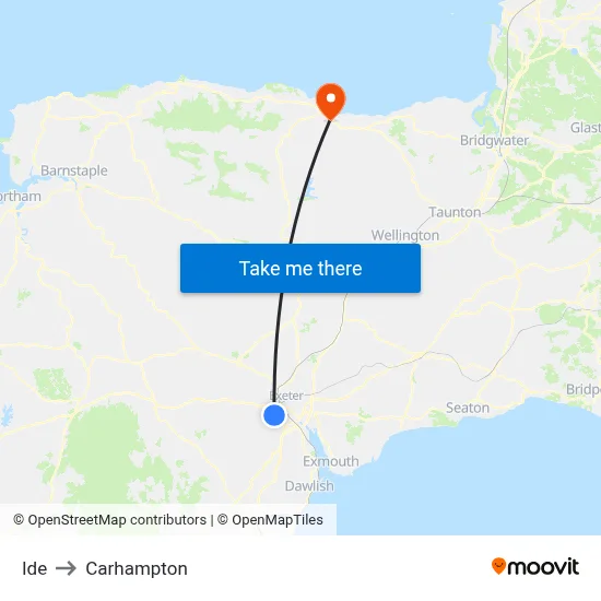 Ide to Carhampton map