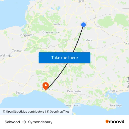 Selwood to Symondsbury map