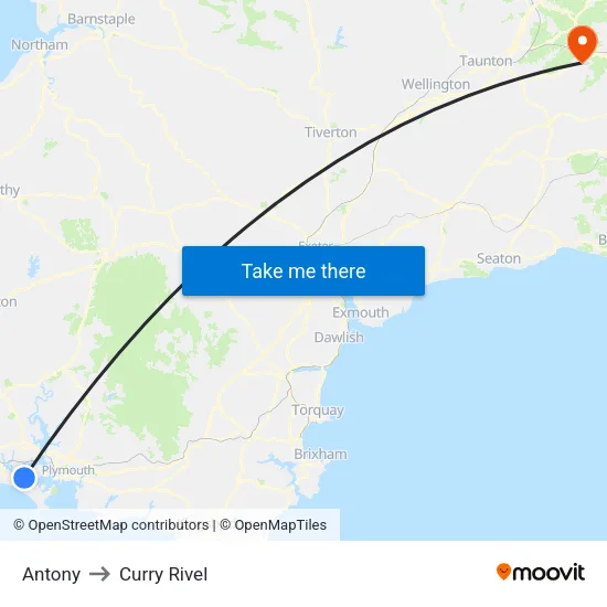 Antony to Curry Rivel map
