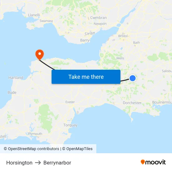 Horsington to Berrynarbor map